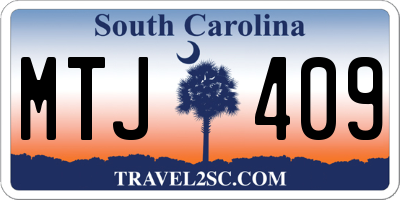 SC license plate MTJ409