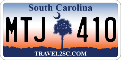 SC license plate MTJ410