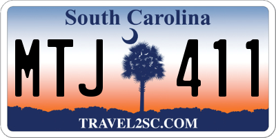 SC license plate MTJ411