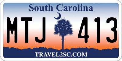 SC license plate MTJ413