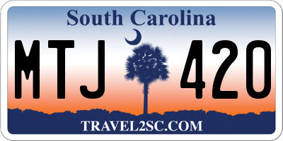 SC license plate MTJ420