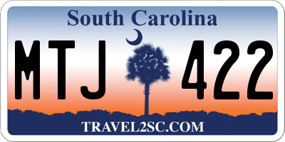 SC license plate MTJ422