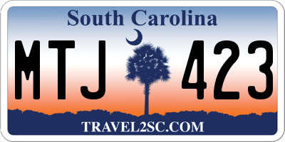 SC license plate MTJ423