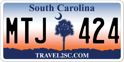 SC license plate MTJ424