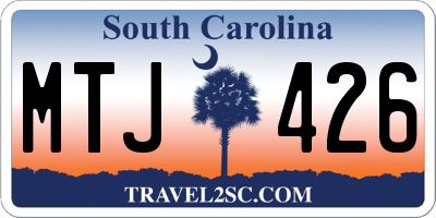 SC license plate MTJ426