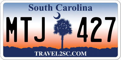 SC license plate MTJ427