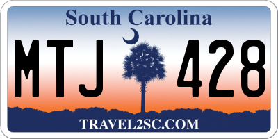 SC license plate MTJ428