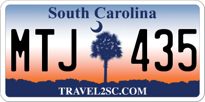 SC license plate MTJ435