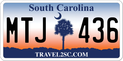 SC license plate MTJ436