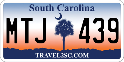 SC license plate MTJ439