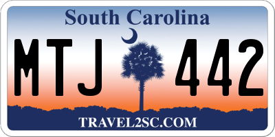 SC license plate MTJ442