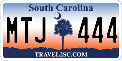 SC license plate MTJ444