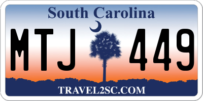 SC license plate MTJ449