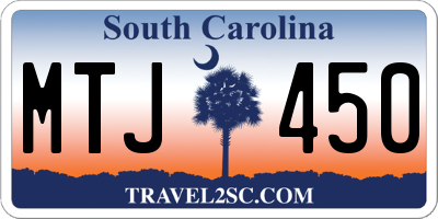 SC license plate MTJ450