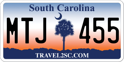 SC license plate MTJ455