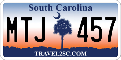 SC license plate MTJ457