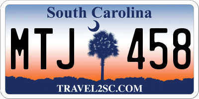 SC license plate MTJ458