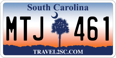 SC license plate MTJ461