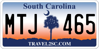 SC license plate MTJ465