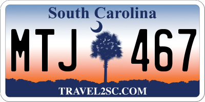 SC license plate MTJ467