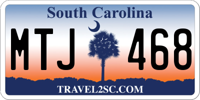 SC license plate MTJ468