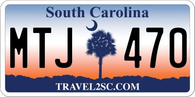 SC license plate MTJ470