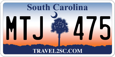 SC license plate MTJ475
