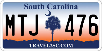 SC license plate MTJ476