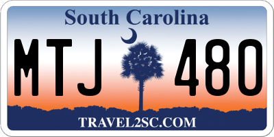 SC license plate MTJ480
