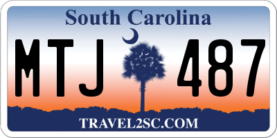 SC license plate MTJ487