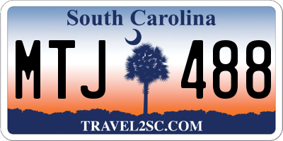 SC license plate MTJ488