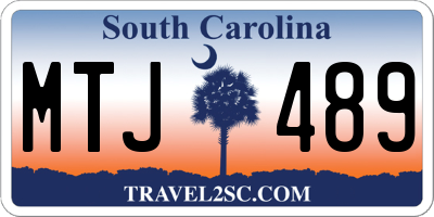 SC license plate MTJ489