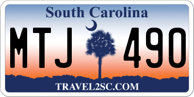SC license plate MTJ490