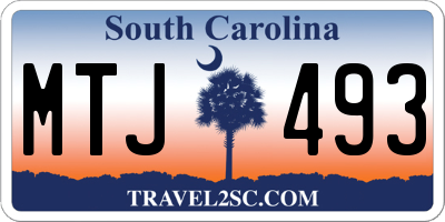 SC license plate MTJ493
