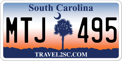 SC license plate MTJ495