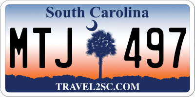 SC license plate MTJ497