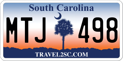 SC license plate MTJ498