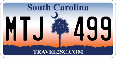 SC license plate MTJ499