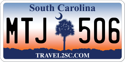 SC license plate MTJ506