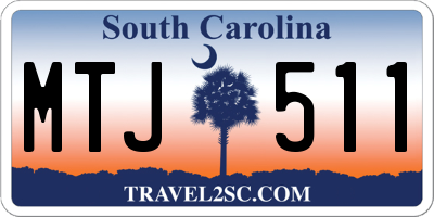 SC license plate MTJ511
