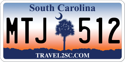 SC license plate MTJ512