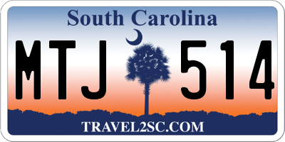 SC license plate MTJ514
