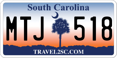 SC license plate MTJ518