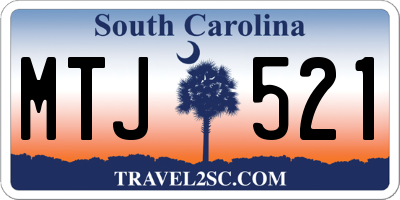 SC license plate MTJ521