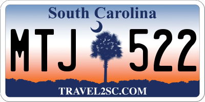 SC license plate MTJ522