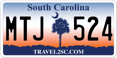 SC license plate MTJ524