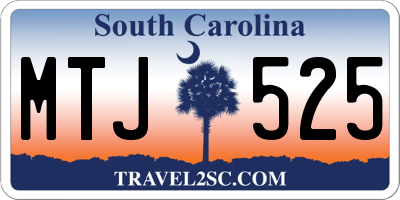 SC license plate MTJ525