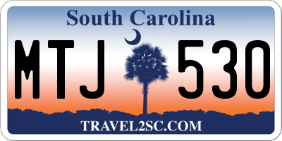 SC license plate MTJ530