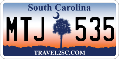 SC license plate MTJ535