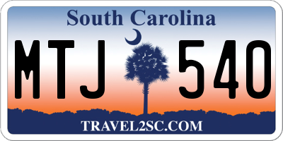 SC license plate MTJ540